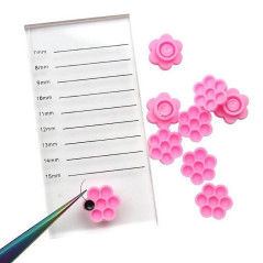 Pallete, with small adhesive flower groove for eyelash extensions