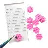 100 pcs pink flower glue holder