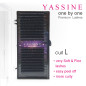 0.12 L - Extensión de pestañas 1:1 Yassine Premium, 20 líneas