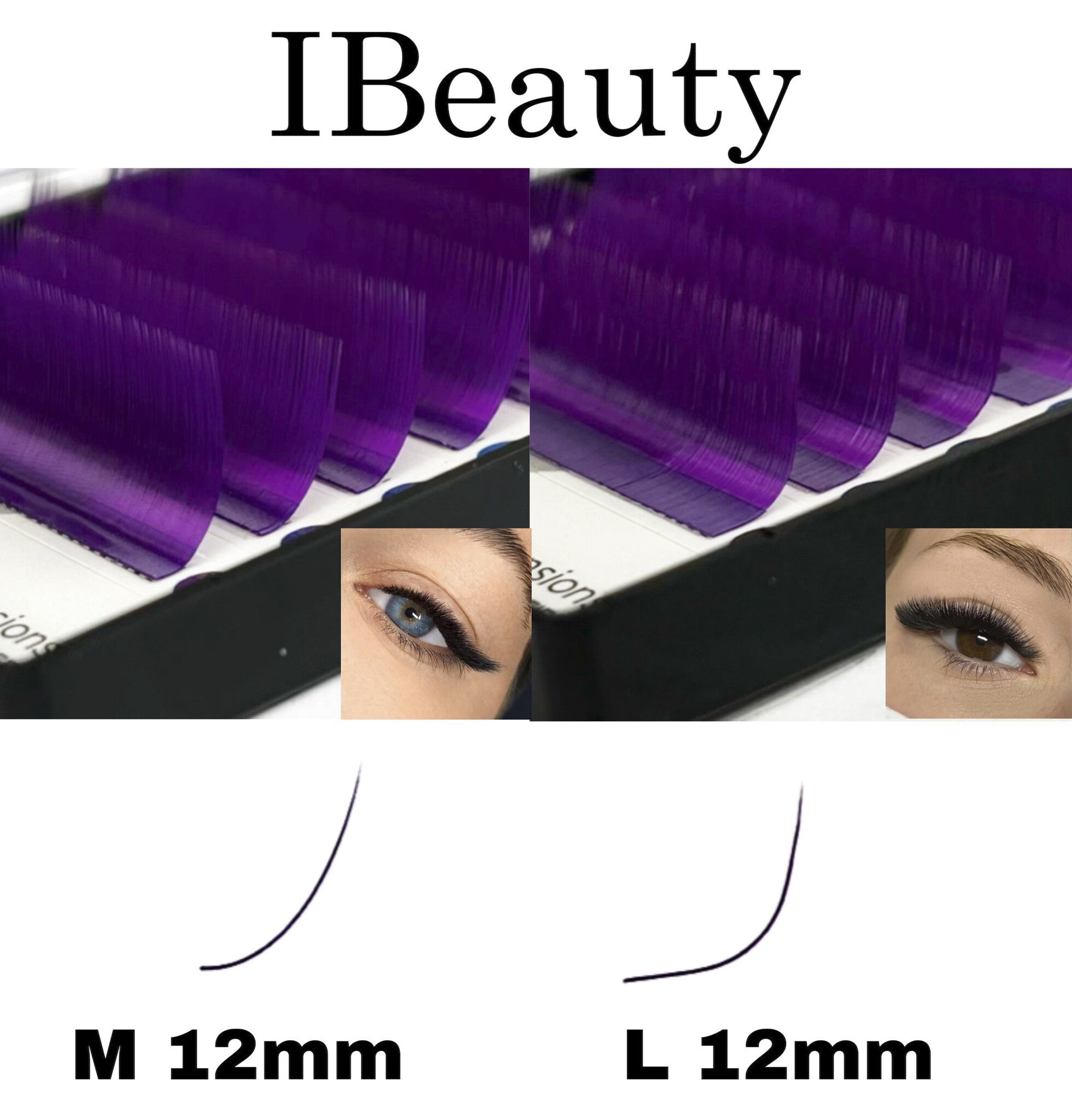 0.07 M  iBEAUTY, Purple, eyelash extension