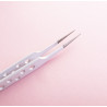 Straight Tweezers White Edition 1, for eyelash extensions