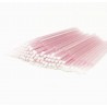Microbrush Glitter ROZ DESCHIS - Periute aplicare primer sau remover extensii de gene, 2.5mm, 100buc