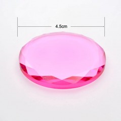 Soporte adhesivo para extensiones de pestañas, cristal rosa