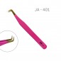 Universal Tweezer JA 401, L pink colour,  for eyelash extensions