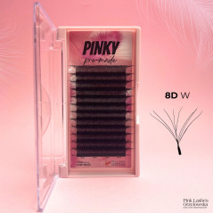 8D W PINKY, Curl D, premade: extensiones de pestañas prehechas, volumen rápido