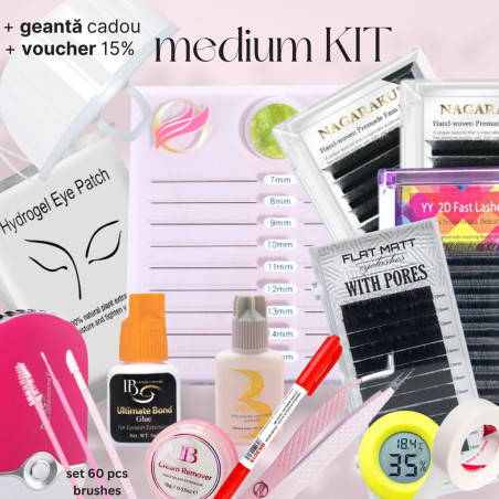 STARTER medium KIT - extension ciglia - 16 prodotti - BORSA REGALO + 15%VOUCHER