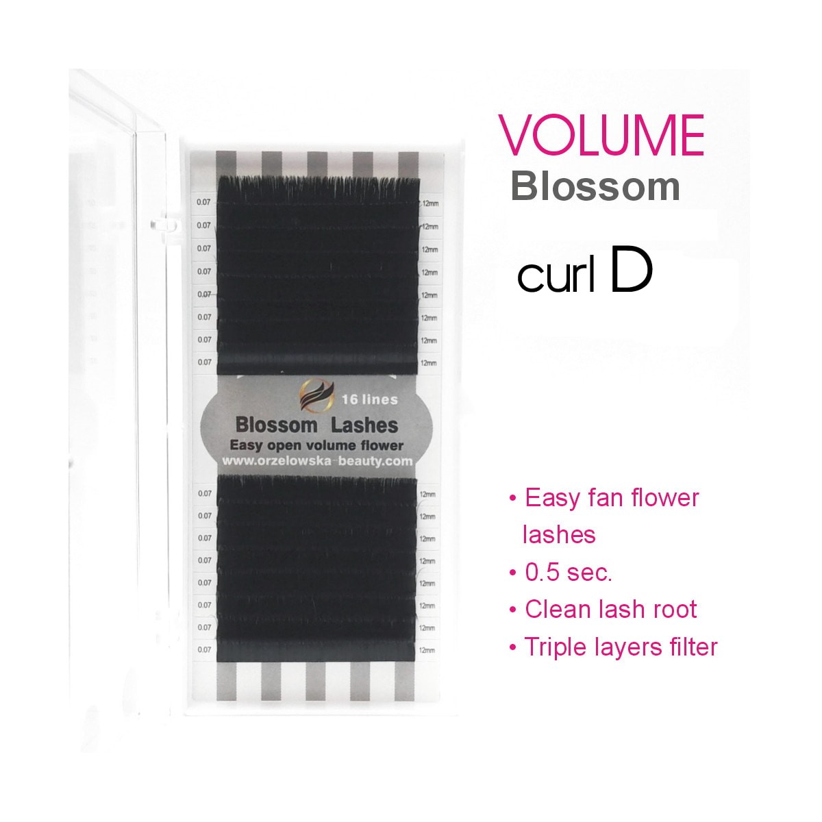 0.03 D Easy fan flower - Blossom Extension ciglia volume
