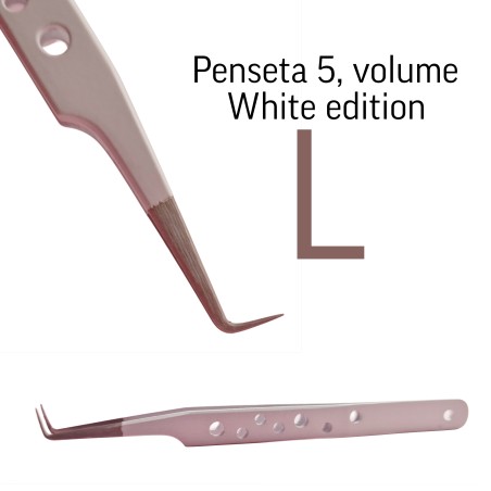 Tweezers no 5, L white edition for volume