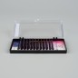 Eyelash extension Ombre iBeauty, black&Purple, thickness 0.10 two tone