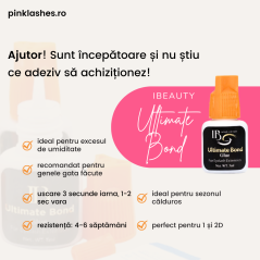 Adesivo Ultimate Bond 5ml, asciugatura 3 sec, iBeauty, consigliato in estate, per extension ciglia metodo 1D- 2D