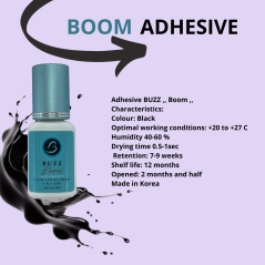 BUZZ Boom, Eyelash extenssion adhesive, 0.5-01 sec, 5 ml