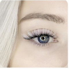 0.07 Easy Fan flower Blossom OMBRE-WHITE eyelashes