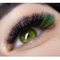 Holiday Colors: green eyelashes for volume applications