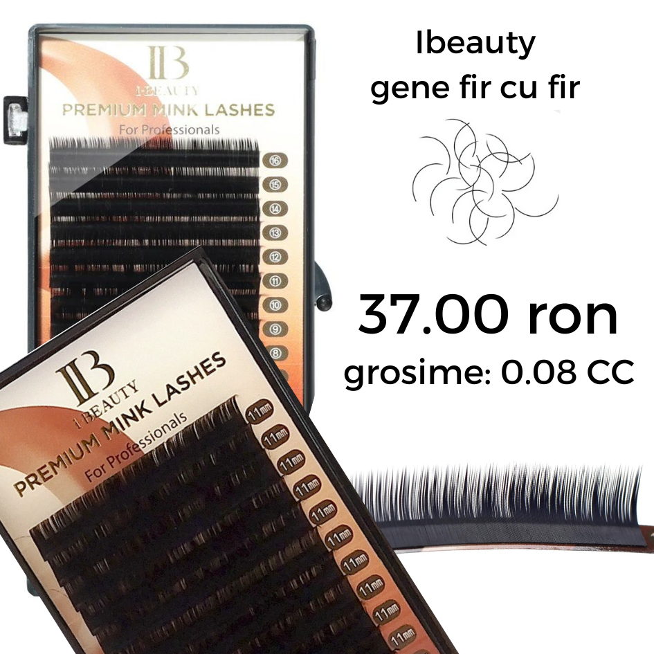 0.08 CC - Extensii gene iBeauty premium, individuale, Mink