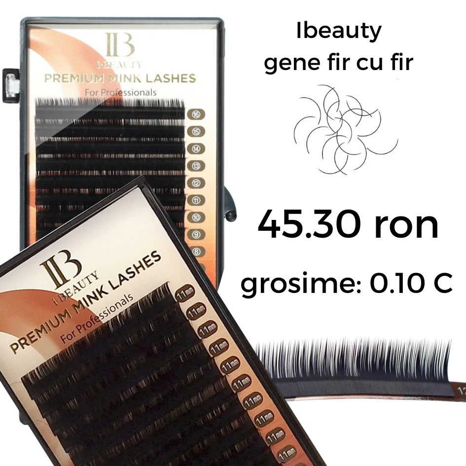 Extensión de Pestañas Individuales de Visón Premium 0.10 C de iBeauty