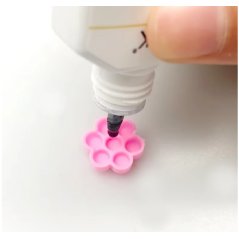 100 pcs pink flower support for glue