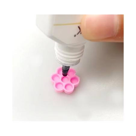 100 pcs pink flower support for glue