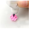 100 pcs pink flower support for glue