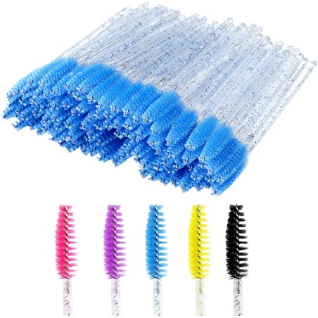 Set 50 periute mascara pentru extensii gene- Glitter, diverse culori