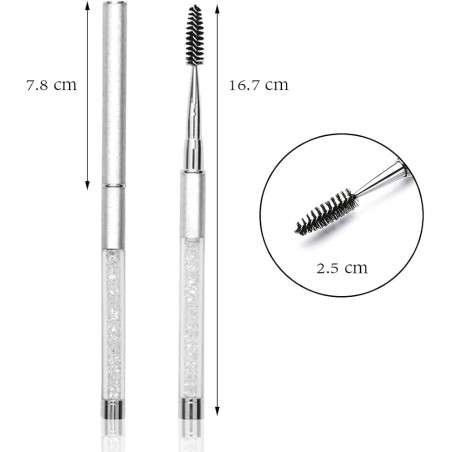 Periuta Mascara Swarovski 1 buc. cu inchidere pentru pieptanarea extensiilor de gene