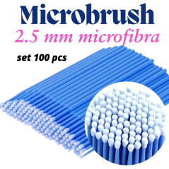 Microbrush Albastre - 2,5mm, Aplicatoare periute aplicare primer sau remover extensii de gene, 100buc