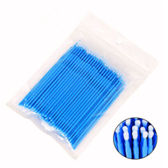 Microbrush Albastre - 2,5mm, Aplicatoare periute aplicare primer sau remover extensii de gene, 100buc