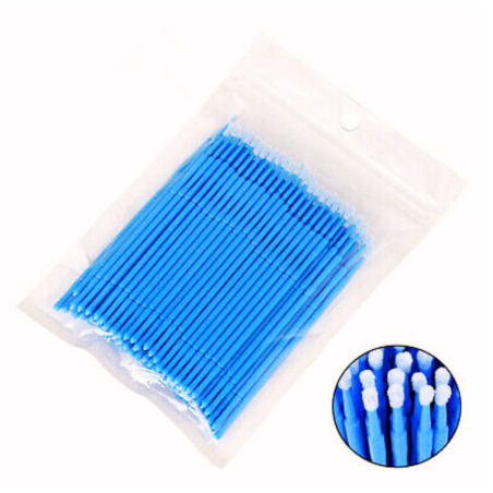 Microcepillos azules - 2,5 mm, 100 unidades, aplicadores micro