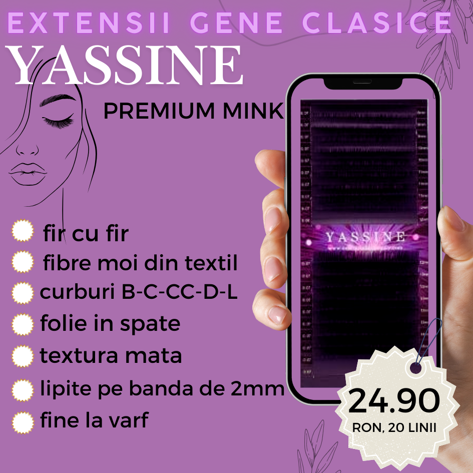 0.03 C - Extensión de pestañas Yassine Premium