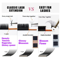 0.10 L Easy fan flower - Blossom eyelash extensions