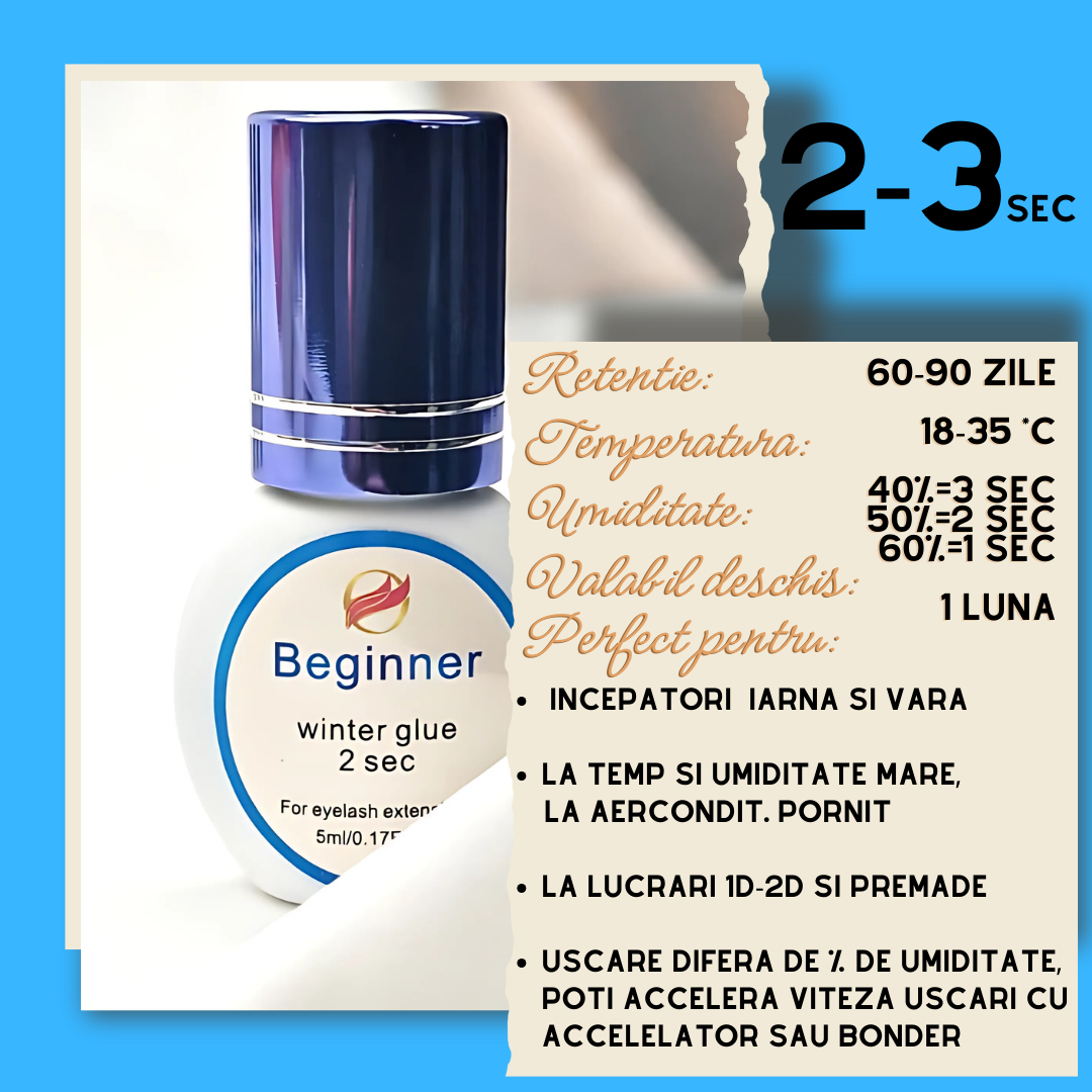 Beginner Winter Glue, tempo di asciugatura 2 sec. 5ml