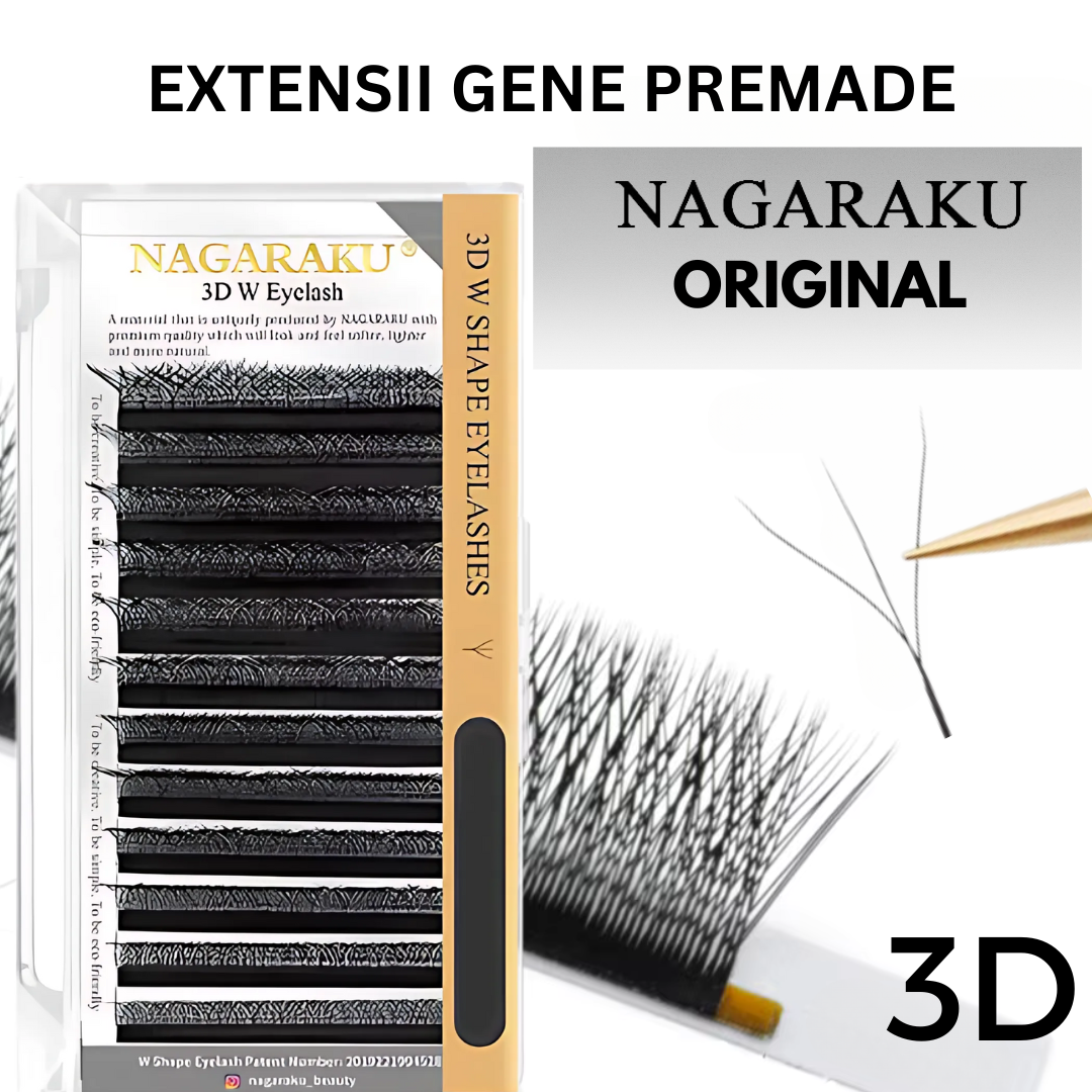 Extensiones de pestañas pre-hechas 3D Nagaraku Curl D