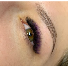 Eyelash extension Ombre iBeauty, black&Purple, thickness 0.10 two tone