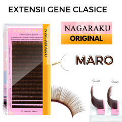 Nagaraku Dark Brown, estensioni delle ciglia Marroni