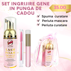 Set Spuma de curățare gene, în punga de cadou, Lash Shampoo