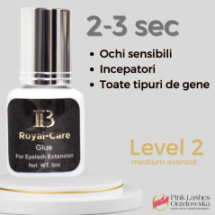 Royal Care Sensitive Glue 5ml, drying time 2-3 sec, iBeauy, resistance 4-6 weeks, adhesive for sensitive eyes