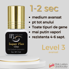 Adesivo Super Plus, 5ml, iBeauty, asciugatura 1-2 sec, resistenza 4-6 settimane, tappo dorato