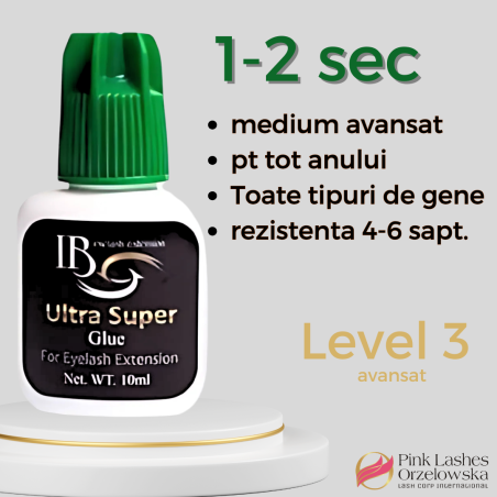 10 ml,Ibeauty capac verde, Adeziv Ultra Super, uscare 1-2 sec, lipiciul pentru avansati
