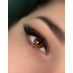 3D W Slim 0.07 Lash Extensions, LU Curl - Brown (Eyeliner Effect)