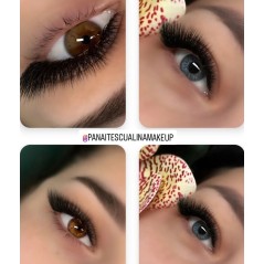 3D W Slim 0.07 Lash Extensions, LU Curl - Brown (Eyeliner Effect)