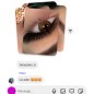 3D W Slim 0.07 Lash Extensions, LU Curl - Brown (Eyeliner Effect)