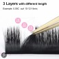 Ombre Purple, Easy Fan Flower Eyelashes for fast volume 0.07, connected in the base
