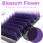 Ombre Purple, Easy Fan Flower Eyelashes for fast volume 0.07, connected in the base