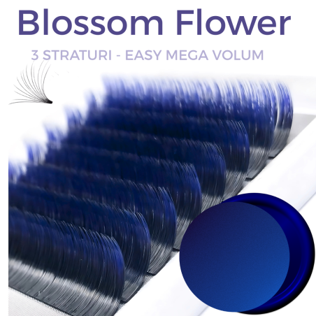 Extension ciglia Ombre Blossom, nero-blu, 0.07, per volume