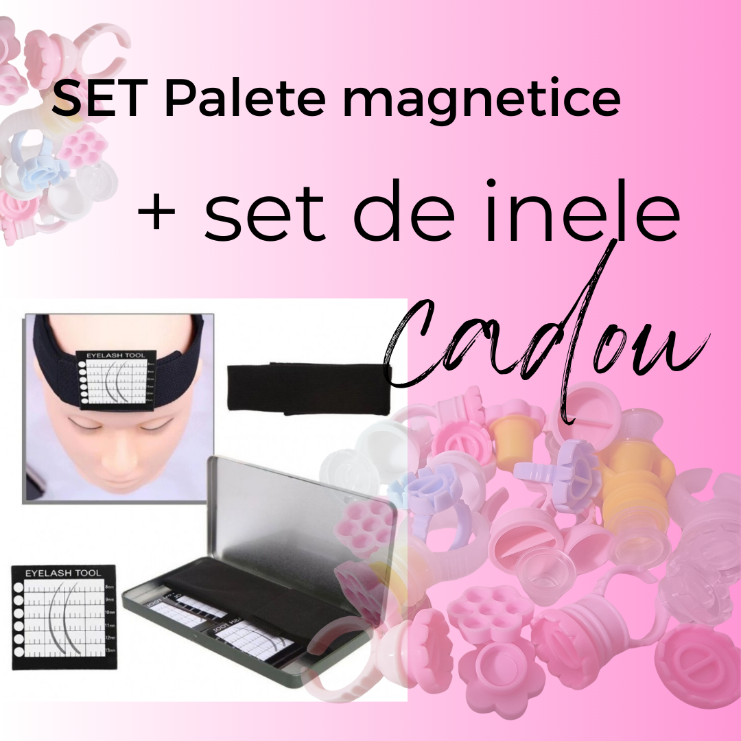 Suport magnetic cu 4 palete magnetice pentru aplicarea extensiilor de gene