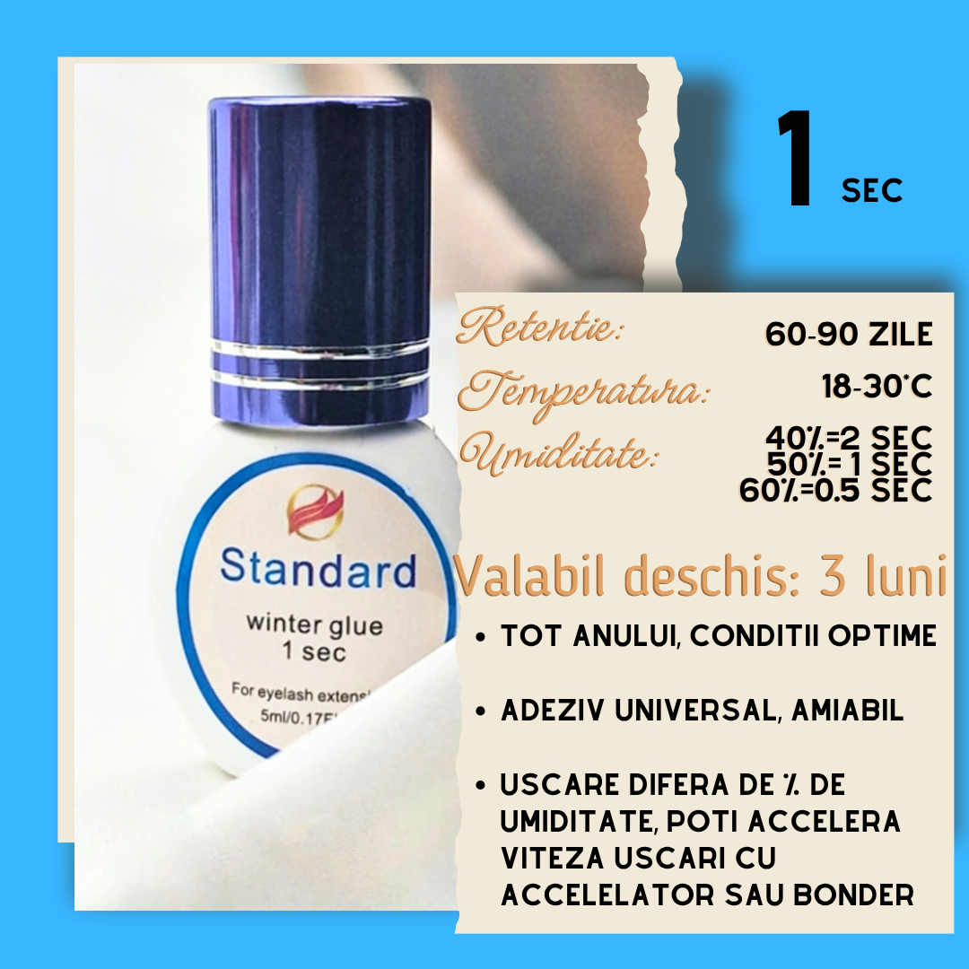 Adeziv Standard Winter Glue, uscare 1 sec. 5ml