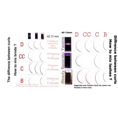 13-14-15-16mm 0.15 CC - 20 linee Le extension ciglia iBeauty premium, individuali