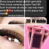 3D W - dublate - PINKY, Curbura C, premade - extensii gene gata facute, volum rapid