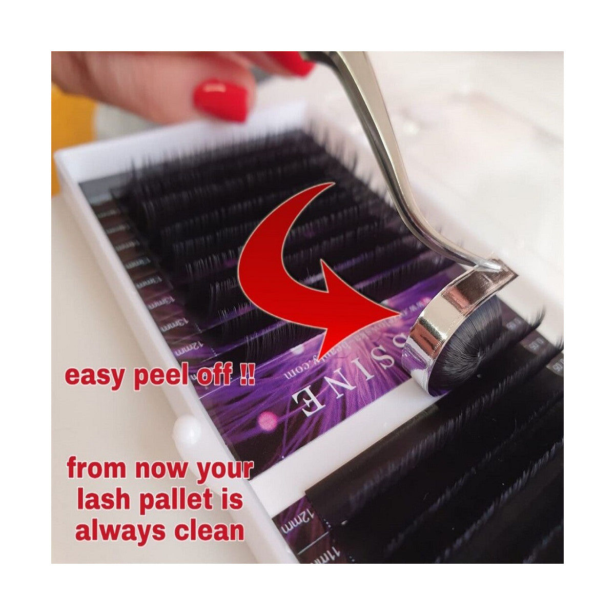 Curbura D Yassine Premium 20 linii, fir cu fir, extensii de gene