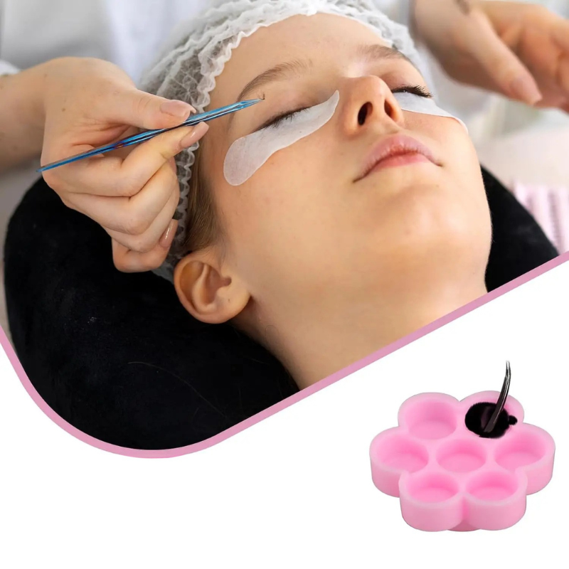Set suport adeziv floricele cu 1 inel inclus - 120 buc