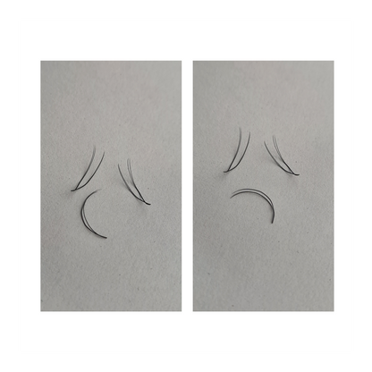 Pre-made Curbura D Pinky 2D U 0.07 - Extensii de gene gata facute